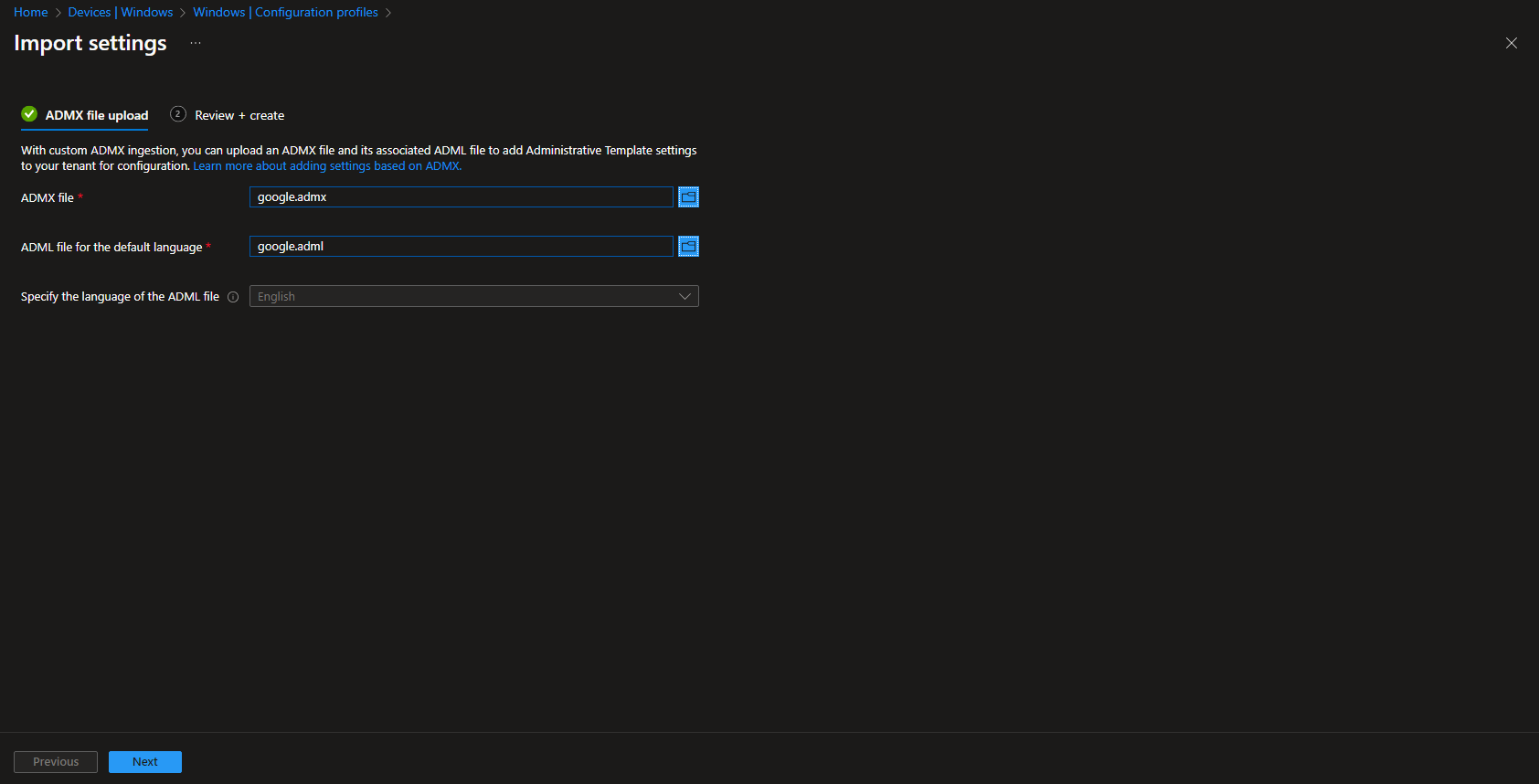 Installing Windows ADMX templates via MSI